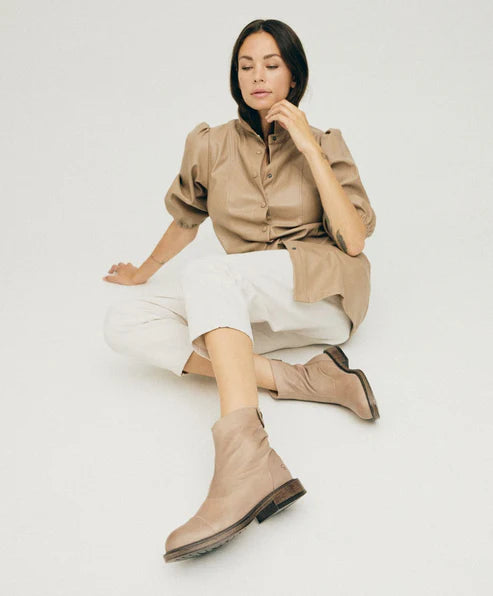 DAHLIA TAUPE LEATHER SOFT DAME