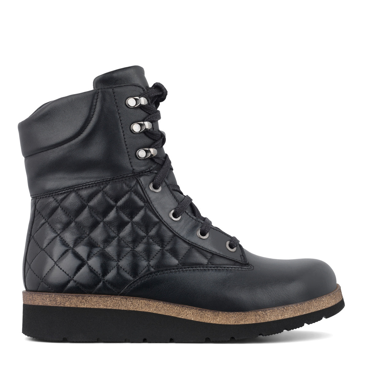 BOOT W. ZIPPER LACE BLACK