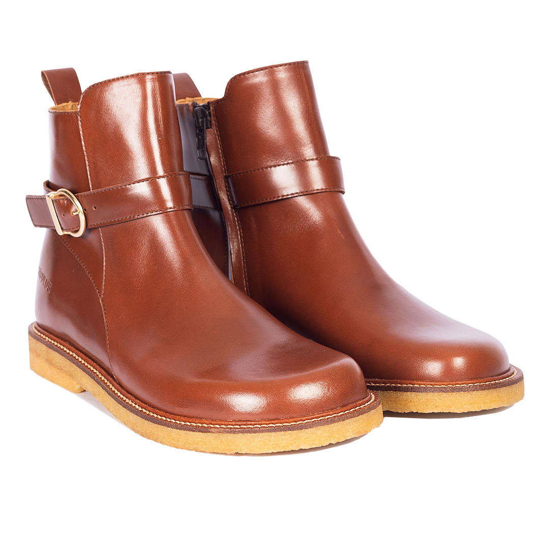 ANCLE BOOT WIDE FIT BROWN