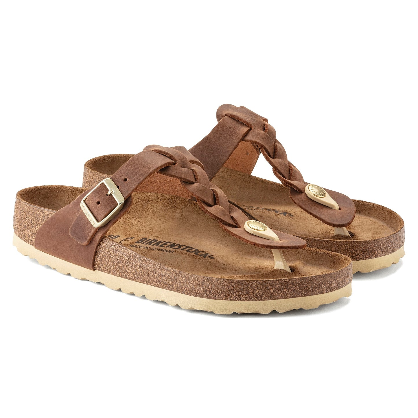 GIZEH BRAIDED LEOI COGNAC