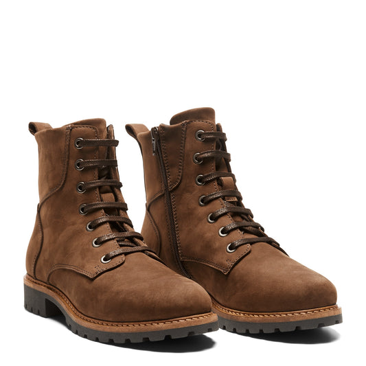 BOOT W LACE AND ZIPPER NUBUCK