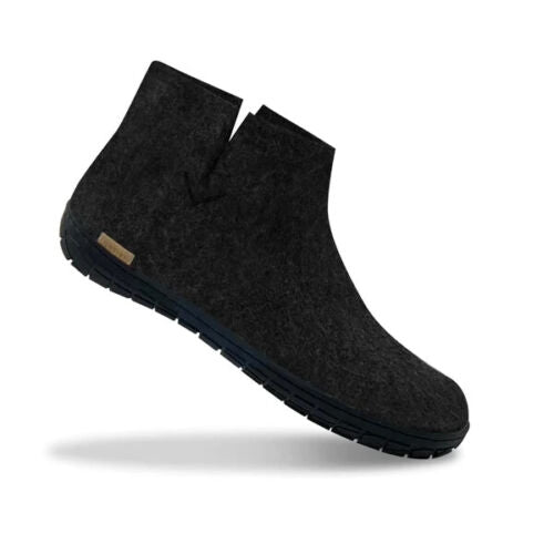 BOOT, CHARCOAL, BLACK RUBBER