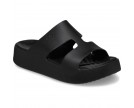 CROCS-GETAWAY PLATFORM H-STRAP BLACK-BLACK